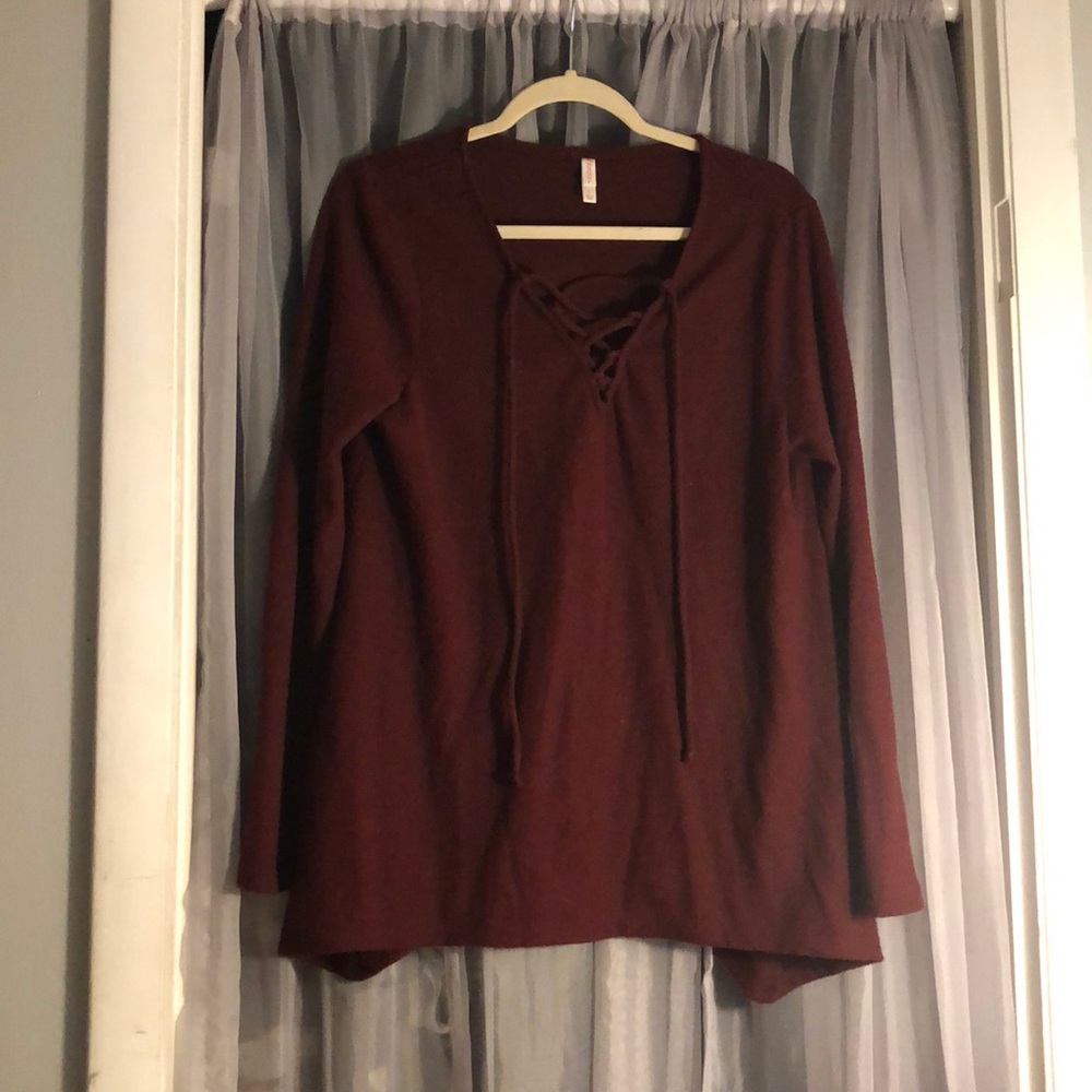 Target Burgundy Loose Fit Sweater